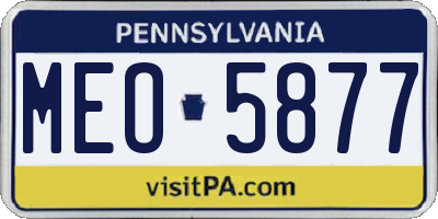PA license plate MEO5877