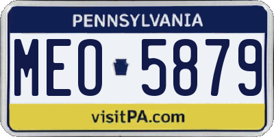 PA license plate MEO5879
