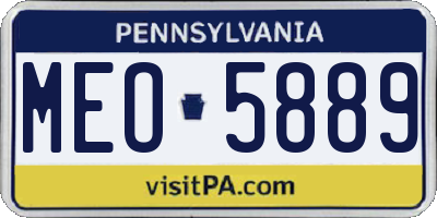 PA license plate MEO5889