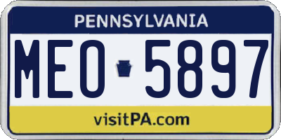 PA license plate MEO5897