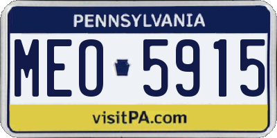 PA license plate MEO5915