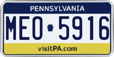 PA license plate MEO5916