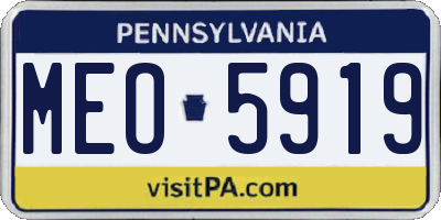 PA license plate MEO5919