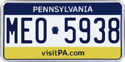 PA license plate MEO5938