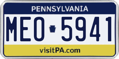 PA license plate MEO5941
