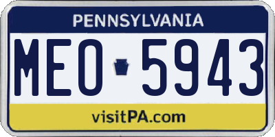 PA license plate MEO5943