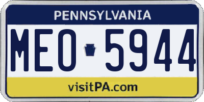PA license plate MEO5944