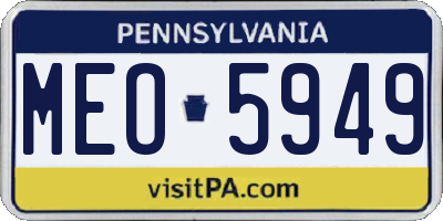 PA license plate MEO5949