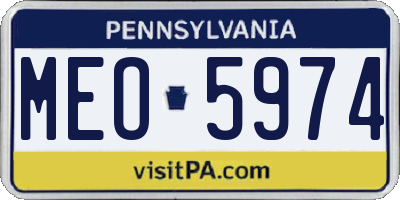 PA license plate MEO5974