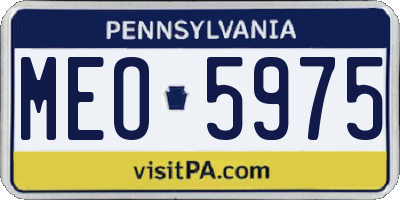 PA license plate MEO5975
