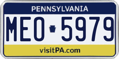 PA license plate MEO5979
