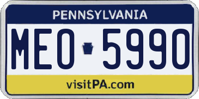 PA license plate MEO5990