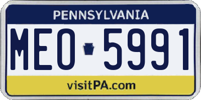 PA license plate MEO5991
