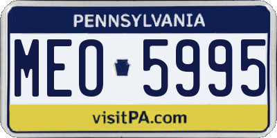 PA license plate MEO5995