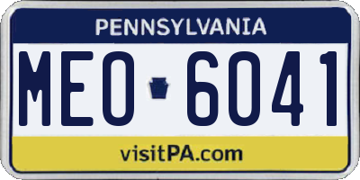 PA license plate MEO6041