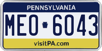 PA license plate MEO6043