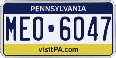 PA license plate MEO6047