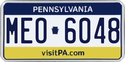 PA license plate MEO6048
