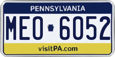 PA license plate MEO6052