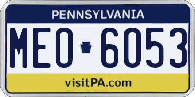 PA license plate MEO6053