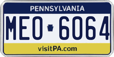 PA license plate MEO6064