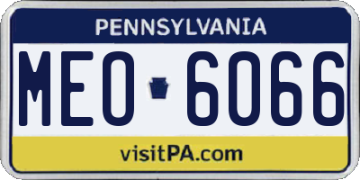PA license plate MEO6066