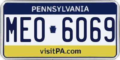 PA license plate MEO6069