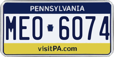 PA license plate MEO6074