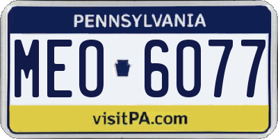 PA license plate MEO6077