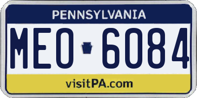 PA license plate MEO6084