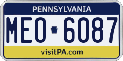 PA license plate MEO6087