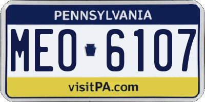 PA license plate MEO6107
