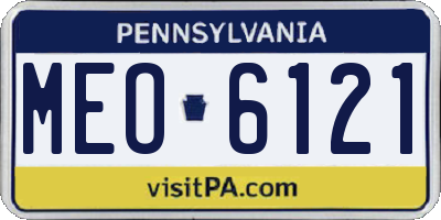 PA license plate MEO6121