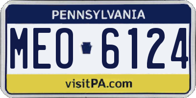 PA license plate MEO6124