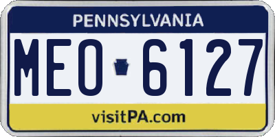 PA license plate MEO6127