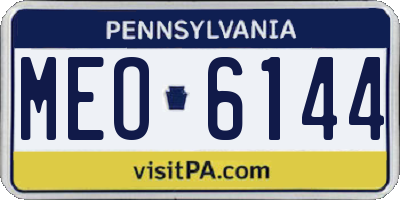 PA license plate MEO6144