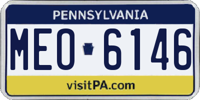 PA license plate MEO6146
