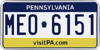 PA license plate MEO6151