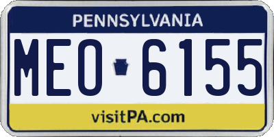 PA license plate MEO6155