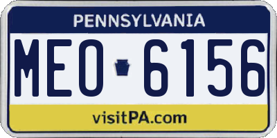 PA license plate MEO6156