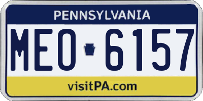 PA license plate MEO6157