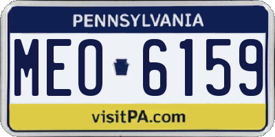 PA license plate MEO6159
