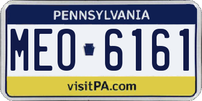 PA license plate MEO6161