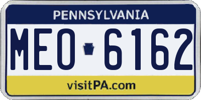 PA license plate MEO6162
