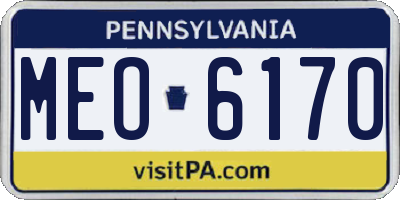 PA license plate MEO6170