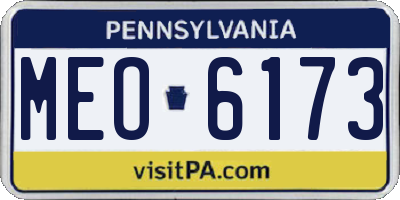 PA license plate MEO6173