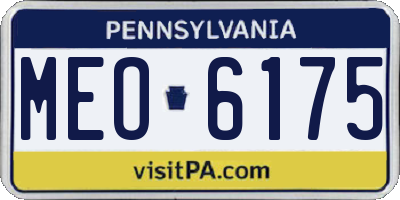 PA license plate MEO6175