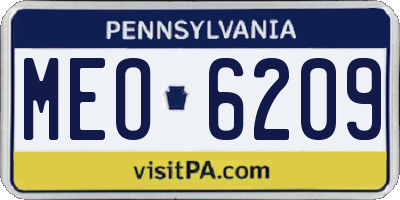 PA license plate MEO6209