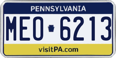 PA license plate MEO6213