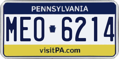 PA license plate MEO6214